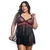 CAMISOLA CAMÉLIA PLUS SIZE EM TULE COM DETALHES EM RENDA MS COLLECTION