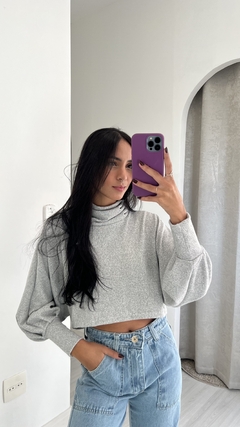CROPPED LÃNZINHA - CINZA CLARO - loja online