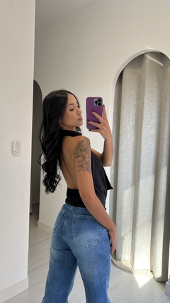 BLUSA GABRIELY - FRENTE UNICA - PRETO na internet