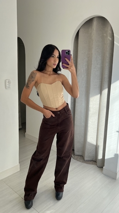 CALÇA WIDE LEG CAFÉ - comprar online