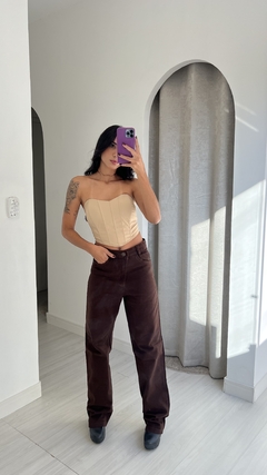 CALÇA WIDE LEG CAFÉ