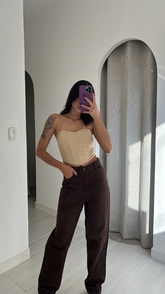 CALÇA WIDE LEG CAFÉ - loja online