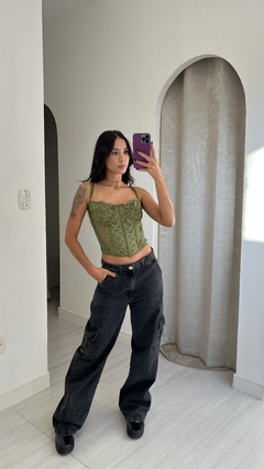 CORSELET RENDADO - VERDE na internet