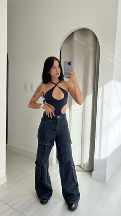 CALÇA CARGO ESTONADA - 4 bolsos - comprar online