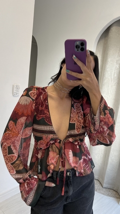 Blusa de tule flora na internet