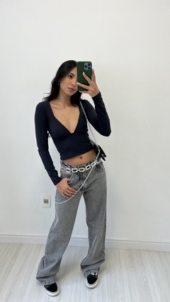 CALÇA ML - WIDE LEG ESTONADA - N A G • S T O R E
