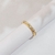 Anel Aparador Cristal e Liso Banho Ouro 18k