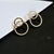 Brinco Círculos Cravejado Banho Ouro 18k