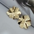 Brinco Flor Moderno Banho Ouro 18k