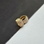 Argolinha Cravejada 6 Fileiras Cristais Banho Ouro 18k