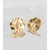 Brinco Design Moderno M Banho Ouro 18k