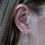 Argolinha Cravejada Gota Cristal Rodio Branco