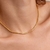 Colar Tubos Elegante Banho Ouro 18k