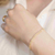 Pulseira Zircônia Navete Gravatinha Banho Ouro 18k