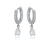 Argolinha Cravejada Gota Cristal Rodio Branco - comprar online
