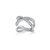 Piercing Fake X Cristal Banho Rodio Branco