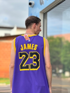 Regata Basquete Lakers Roxa com Amarelo M3393 - comprar online
