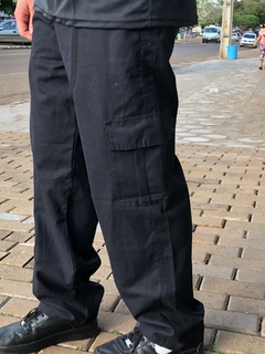 calça cargo preta sem punho com regulagem M730 na internet