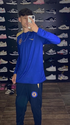 conjunto blusa com caça CHELSEA FOOTBOL CLUB azul M264 - comprar online