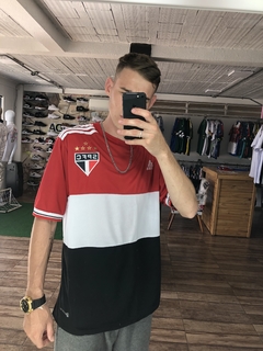 Camiseta São Paulo Vermelha, preta e Branca M1425 - comprar online