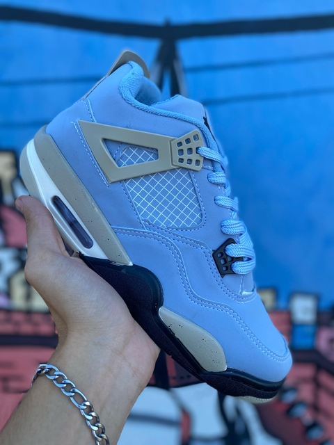 Tênis Nike Jordan 4 Azul com Cinza T705 - comprar online