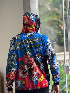 Blusa moletom Quebrada Irmãos metralha Azul M273 na internet