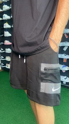 Shorts Tactel NIKE AIR preto e cinza M109 na internet