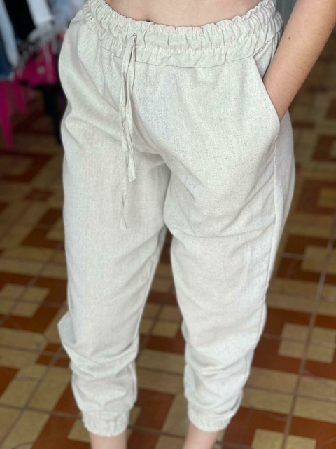 Calça Jogger Bege M1843