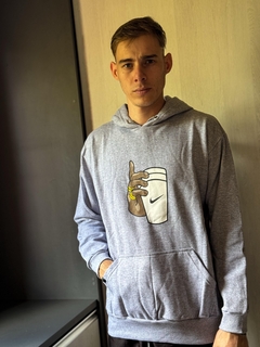 Blusa Moletom NIKE cor cinza com estampa do copo M162 - comprar online