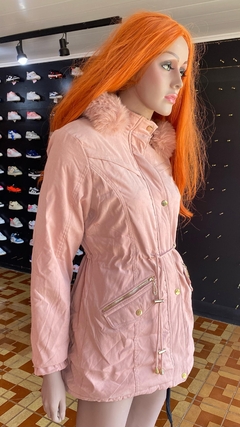 Parca feminina peluciado cor rosa F109 - comprar online