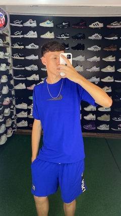 conjunto azul NIKE estampa na frente emborrachada M3813 - comprar online