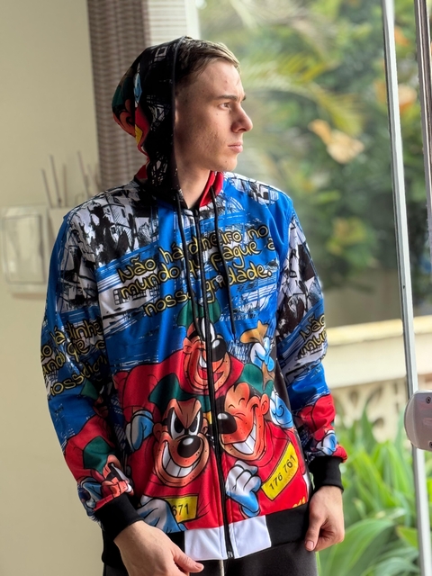 Blusa moletom Quebrada Irmãos metralha Azul M273 - comprar online