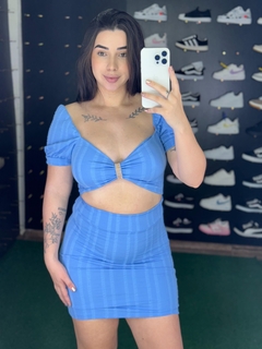 conjunto feminino azul claro F104 - comprar online