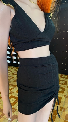 conjunto feminino preto com bojo F35 - comprar online