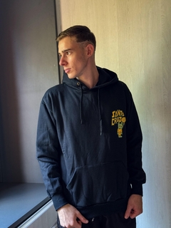 Blusa Moletom SANTA CRUZ preto com estampa atras amarelo com verde M155 na internet