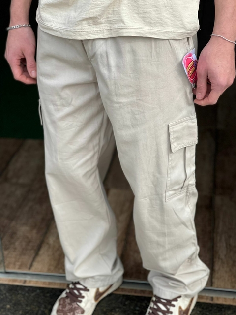 Calça Cargo sem Punho Bege M726