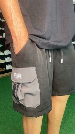 Shorts Tactel NIKE AIR preto e cinza M109 - comprar online