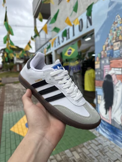 Tênis Adidas Samba Branco com preto T880