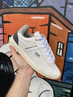 Tênis Lacoste Branco com Bege Primeira Linha T547