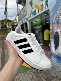 Tênis Adidas Branco com preto T890