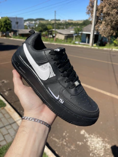 Tênis Nike Air Force TM Preto com Branco Segunda Linha T121 - comprar online