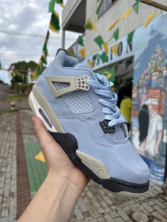 Tênis Nike Jordan 4 Azul com Cinza T705