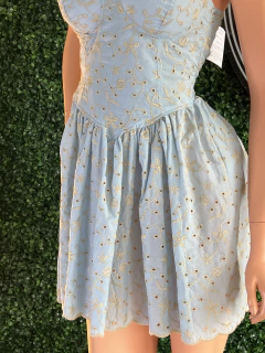 vestido azul C88 - Quebrada Fashioon