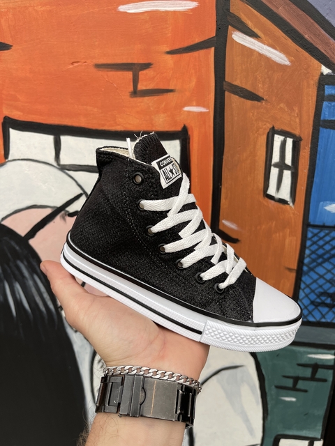 Tênis Allstar Infantil Preto com Brilho T604