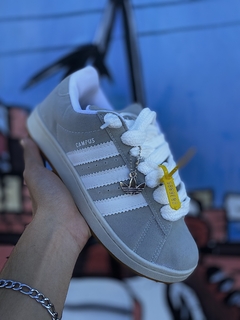 Tenis Adidas Campus cinza com branco Linha Premium T503 - comprar online