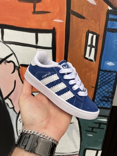 Tênis Adidas Campus Infantil Azul e Branco T607