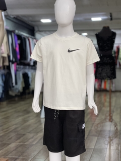 Camiseta Infantil Nike Bege com preto M3547 - comprar online