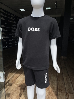 Conjunto Infantil Boss Preto com Branco Emborrachado M3617 na internet