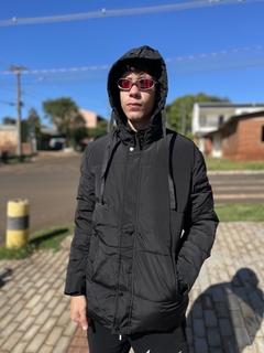 Bobojaco Preto pelúcido, remove capuz, bolso interno e externo M251 na internet