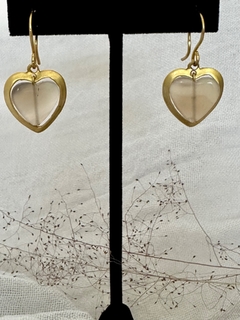 Aros corazón de piedra - tienda online